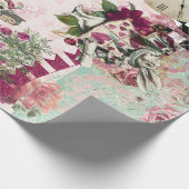 Elegante Alice im Wunderland Rosa Geschenkpapier (Ecke)