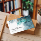 Elegante Alkoholfarbe mit goldenen Glitzer Visitenkarte