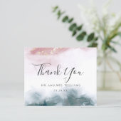 Elegante AlkoholInk Blush Blue Wasserfarbe Vielen  (Stehend Vorderseite)