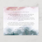 Elegante AlkoholInk Blush Blue Wasserfarbe Vielen  (Rückseite)