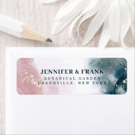 Elegante Alkoholtink Blush Blue Wasserfarbe Modern