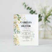 Elegante All-in-1 White Roses Botanische Hochzeit (Stehend Vorderseite)