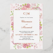 Elegante All-in-One Rose Gold Wedding Folieneinladung