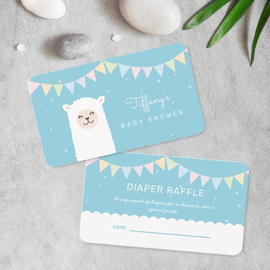 Elegante Alpaca Llama Boy Baby Duschdusche Windelw Begleitkarte