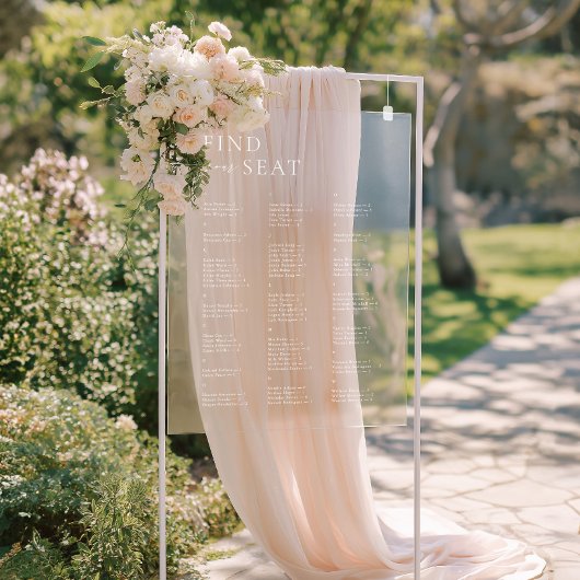 Elegante Alphabetische Hochzeit für Ihren Sitzplat Acrylschild