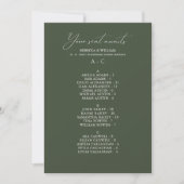 Elegante Alphabetische Hochzeitssattelkarte (Vorderseite)