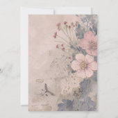 Elegante Alt-modische 60. Diamant-Hochzeit Einladung (Rückseite)