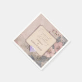 Elegante Alt-modische 60. Diamant-Hochzeit Serviette (Ecke)