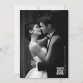 Elegante alte burgunderrote QR-Code-Hochzeit Einladung (Rückseite)