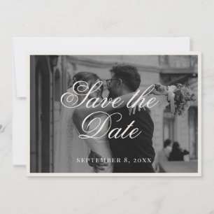 Elegante alte Geld-Foto-Hochzeit Save The Date