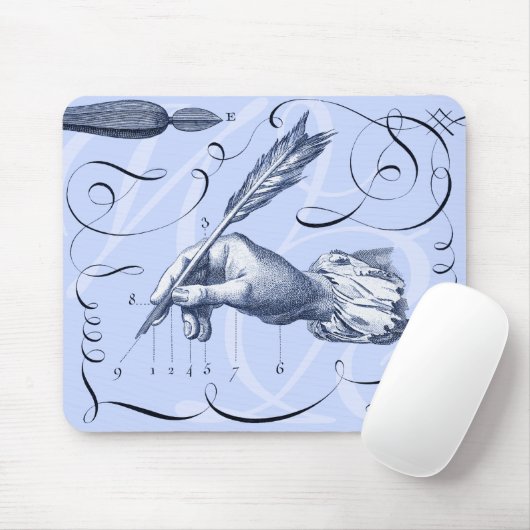 Elegante alte Kalligraphie Mousepad mit Ihren (Mit Mouse)