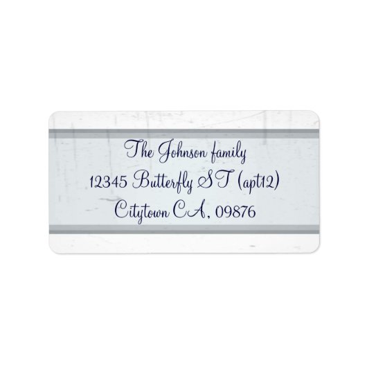 Elegante Alte Mode Adressaufkleber (Vorne)