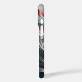 Elegante Alte Rose und Smaragdsilk-Typografie Case-Mate iPhone Hülle (Rückseite / Links)