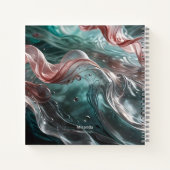 Elegante Alte Rose und Smaragdsilk-Typografie Notizblock (Rückseite)