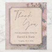 Elegante, altmodische Diamanthochzeit Weinetikett (Einzelnes Label)