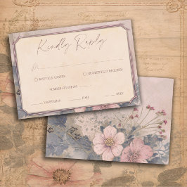 Elegante, altmodische Diamond Wedding RSVP Karte
