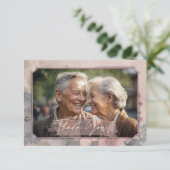 Elegante, altmodische Hochzeit Dankeschön Karte (Stehend Vorderseite)