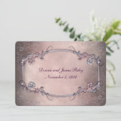 Elegante Altmodische Vow-Erneuerung Einladung (Stehend Vorderseite)