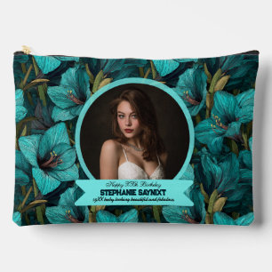 Elegante Amaryllis Fünfzigster Geburtstagsfeier Zubehörtasche