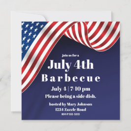 Elegante amerikanische Flagge 4. Juli Einladung