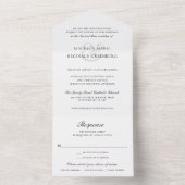 Elegante Ampersand formale traditionelle Hochzeit All In One Einladung (Innen Boden)