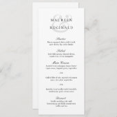 Elegante Ampersand formale traditionelle Hochzeit Menükarte (Vorne/Hinten)