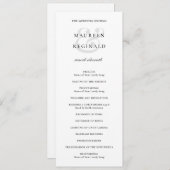 Elegante Ampersand formale traditionelle Hochzeit Programm (Vorne/Hinten)