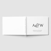 Elegante Ampersand Monogram Black & White Wedding Gästebuch (Voll)