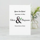 Elegante Ampersand Save the Date Karte (Stehend Vorderseite)