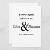 Elegante Ampersand Save the Date Karte (Vorne/Hinten)