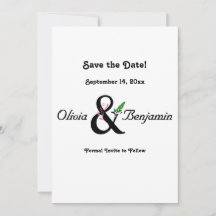 Elegante Ampersand Save the Date Karte
