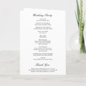 Elegante Ampersand traditionelle katholische Hochz Programm (Rückseite)