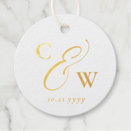 Elegante Ampersand- und Initialmarken für die Gast Geschenkanhänger