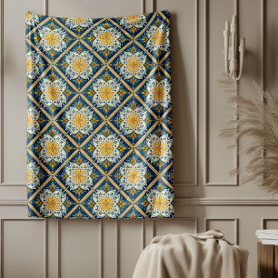 Elegante, an der Küste Inspirierte Muster Fleecedecke