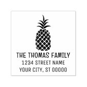 Elegante Ananas #11 Individuelle Name Rücksendeadr Permastempel (Design)