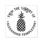 Elegante Ananas #11B "From the library of" Name Permastempel (Design)