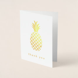 Elegante Ananas auf Weiß Folienkarte