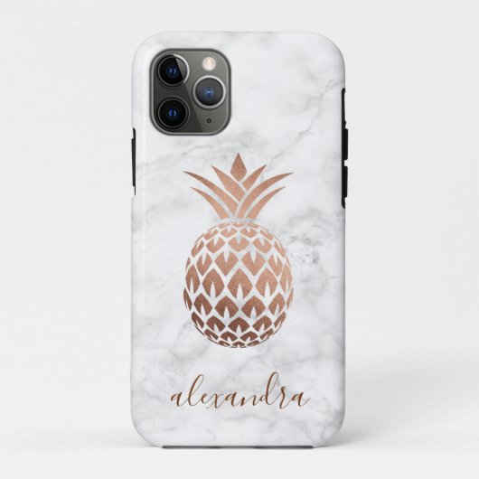 Elegante Ananas aus Kupfer-Rose Case-Mate iPhone Hülle (Rückseite)