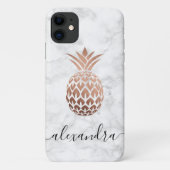 Elegante Ananas aus Kupfer-Rose Case-Mate iPhone Hülle (Rückseite)