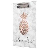 Elegante Ananas aus Kupfer-Rose Klemmbrett (Links)