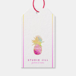 Elegante Ananas in Pinks und Gold Geschenkanhänger