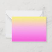 Elegante Ananas in Pinks und Gold Note Card Mitteilungskarte (Rückseite)