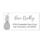 Elegante Ananas-Rücksendeadresse Gummistempel (Prägung)