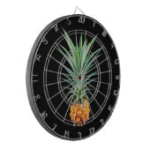 elegante Ananas| Schwarzer Hintergrund Dartscheibe (Vorderseite Links)