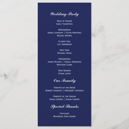 Elegante Anchor Nautical Wedding Initials Programm (Rückseite)