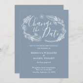 Elegante ändern das Datum, an dem die Floral versc Einladung (Vorne/Hinten)