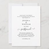 Elegante ändern das Datum der Hochzeit des FOTOS v Einladung (Rückseite)