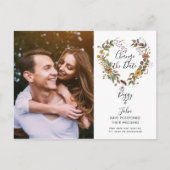 Elegante ändern das Datum Zurückgestellt Foto Ankündigungspostkarte (Vorderseite)