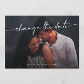 Elegante Ändern des Date Multi Foto QR CODE Save The Date (Vorderseite)