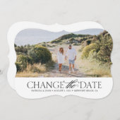 Elegante Änderung der Datumskarte Einladung (Vorne/Hinten)